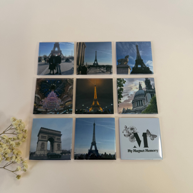 9 Custom Made 2" by 2" Solid Magnets