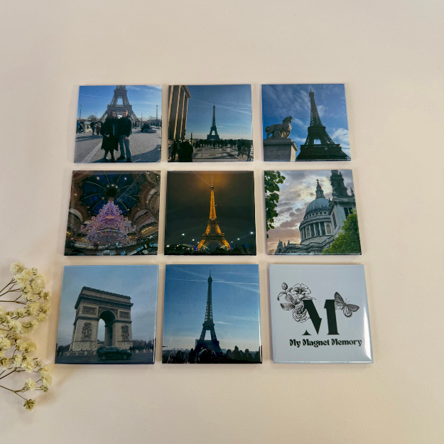 9 Custom Made 2" by 2" Solid Magnets