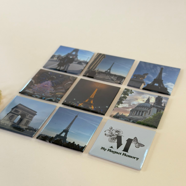 9 Custom Made 2" by 2" Solid Magnets