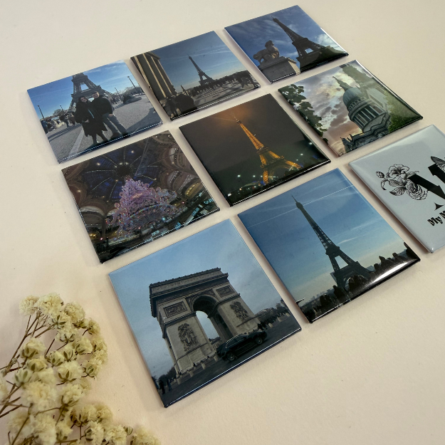 9 Custom Made 2" by 2" Solid Magnets