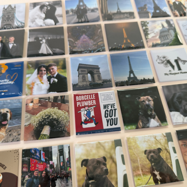 Bulk Order - Custom Made 2" by 2" Solid Magnets (Business Logos or Cards, Artwork, Gift Shops, QR Codes)