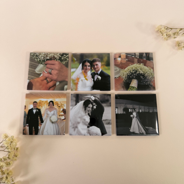 6 Custom Made 2" by 2" Solid Magnets