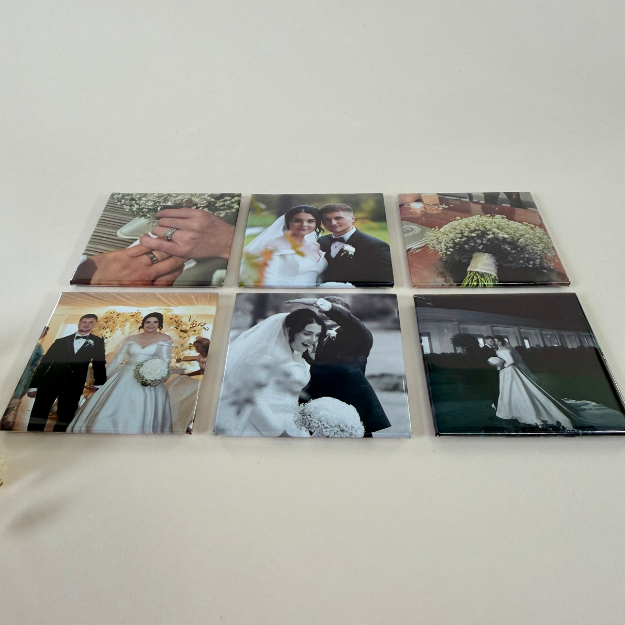 6 Custom Made 2" by 2" Solid Magnets