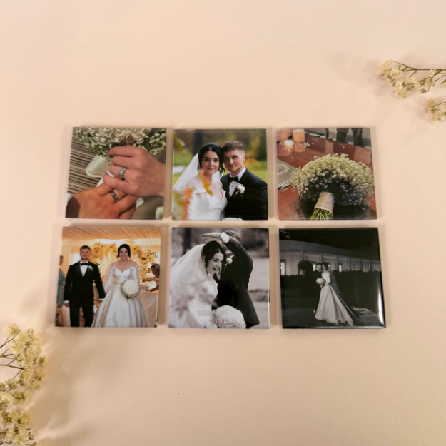 6 Custom Made 2" by 2" Solid Magnets