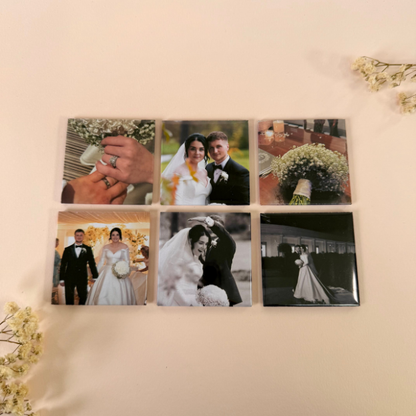 6 Custom Made 2" by 2" Solid Magnets